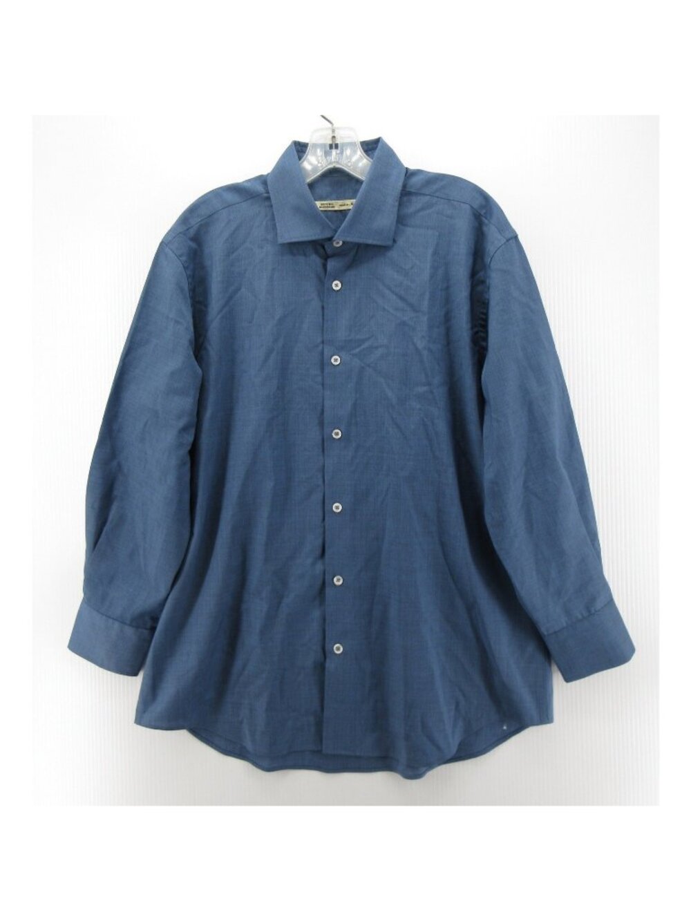 Maurizio Baldassari Shirt Large Virgin Wool Button Down Woven Italy *